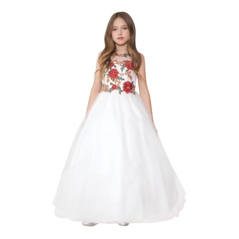 red pageant dress for little girl