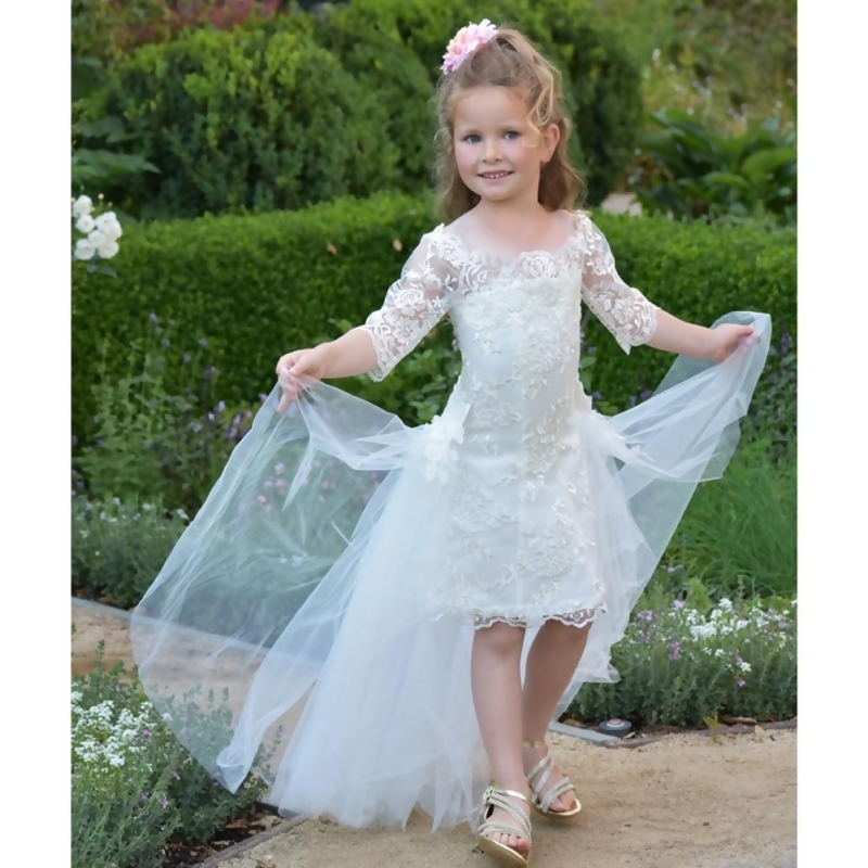 little girl ivory flower girl dresses