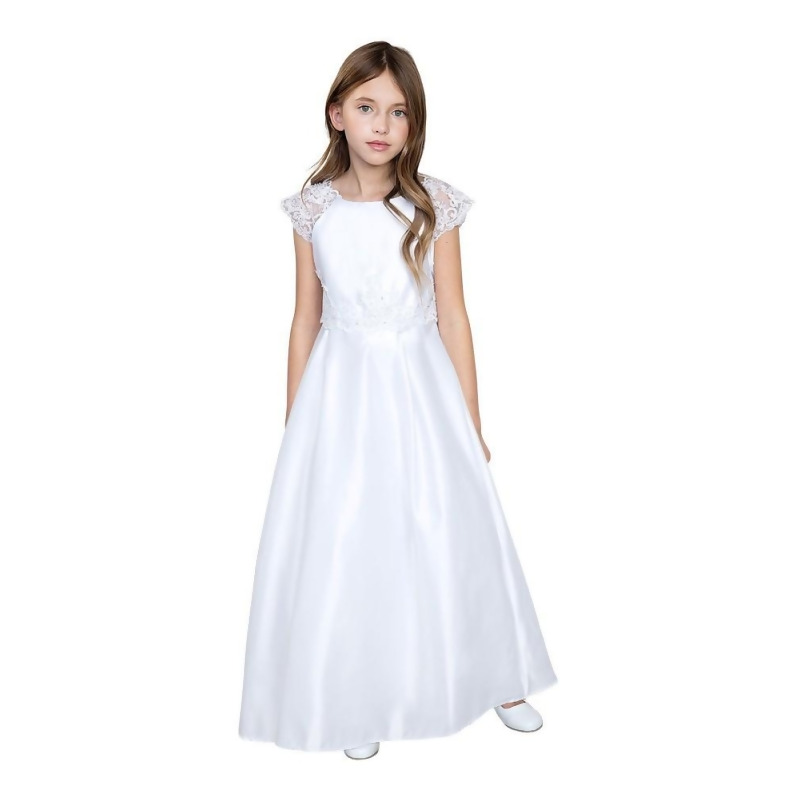 girls white communion dress