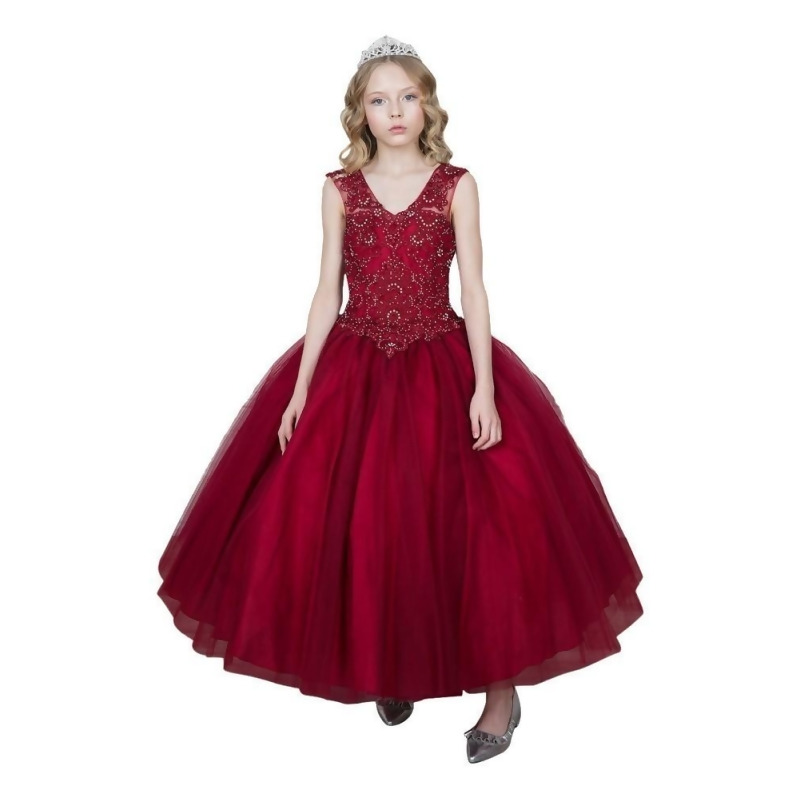 little girls maroon dress
