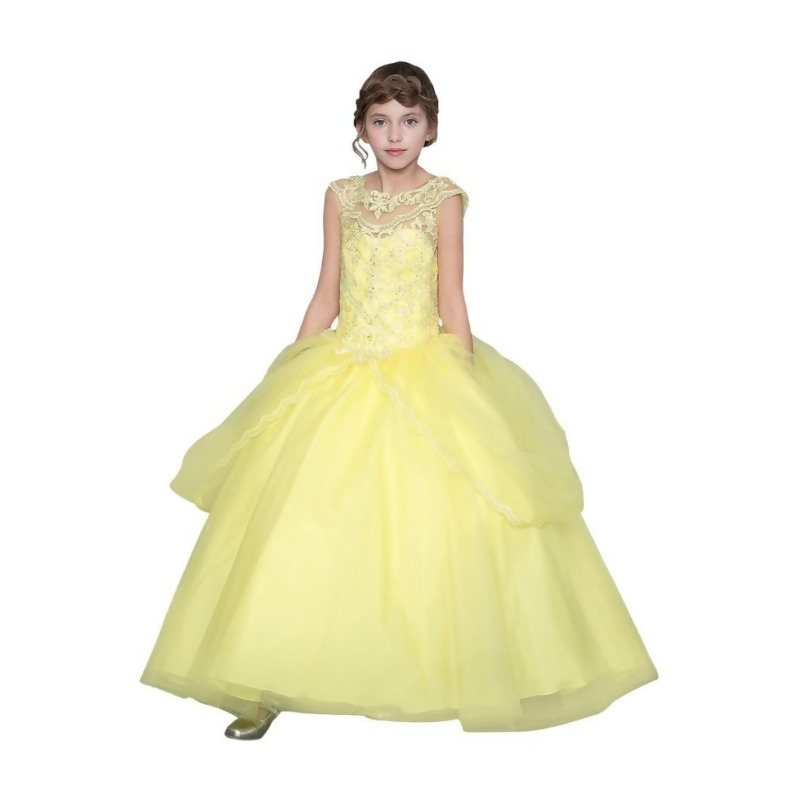 girls yellow lace dress