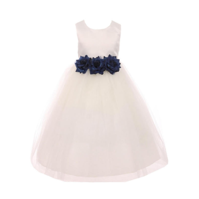 girls navy bridesmaid dress