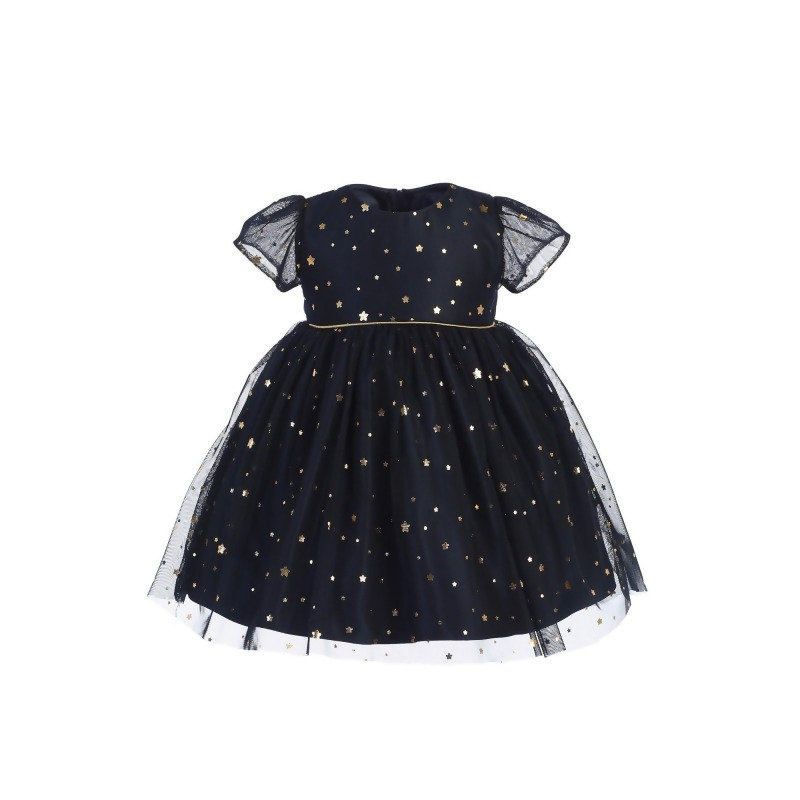 girls navy christmas dress