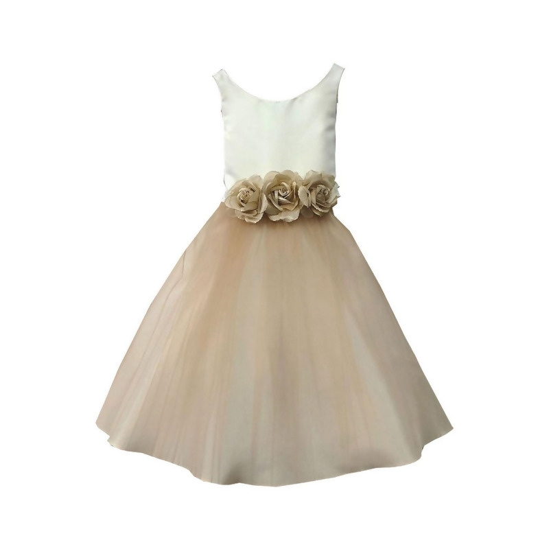 champagne junior bridesmaid dresses