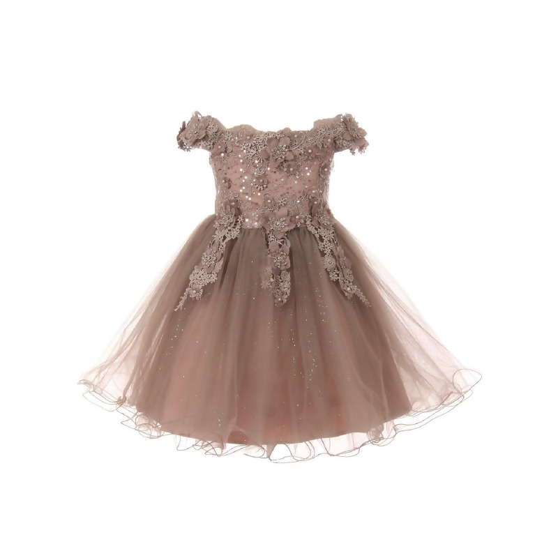 dusty rose little girl dress