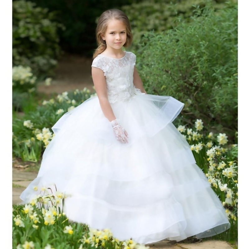 cream girls dress
