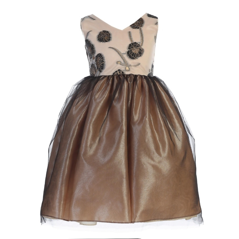 gold and black dress for kids