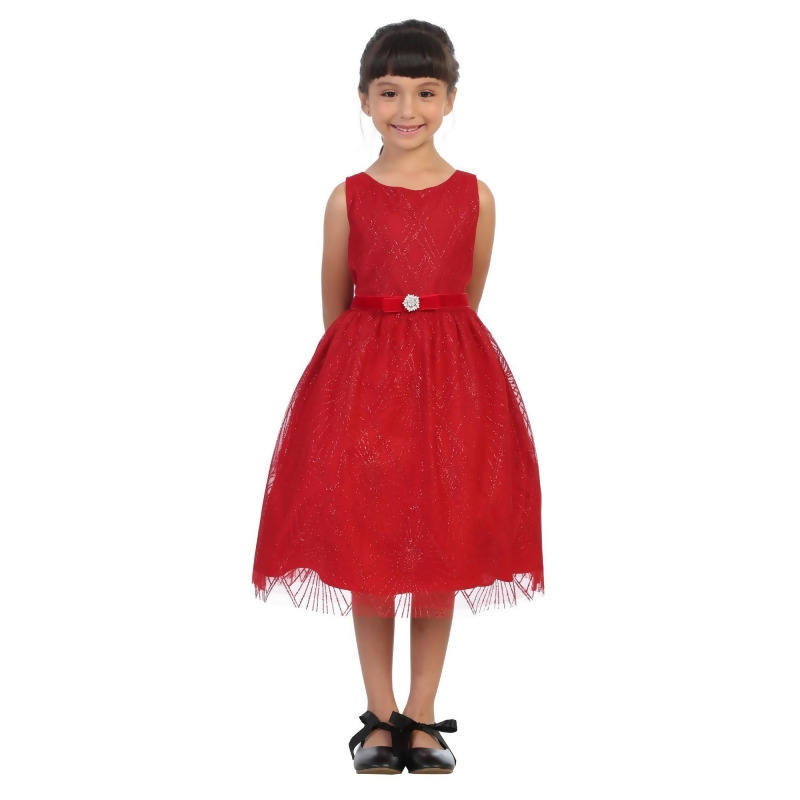 little girl red christmas dress