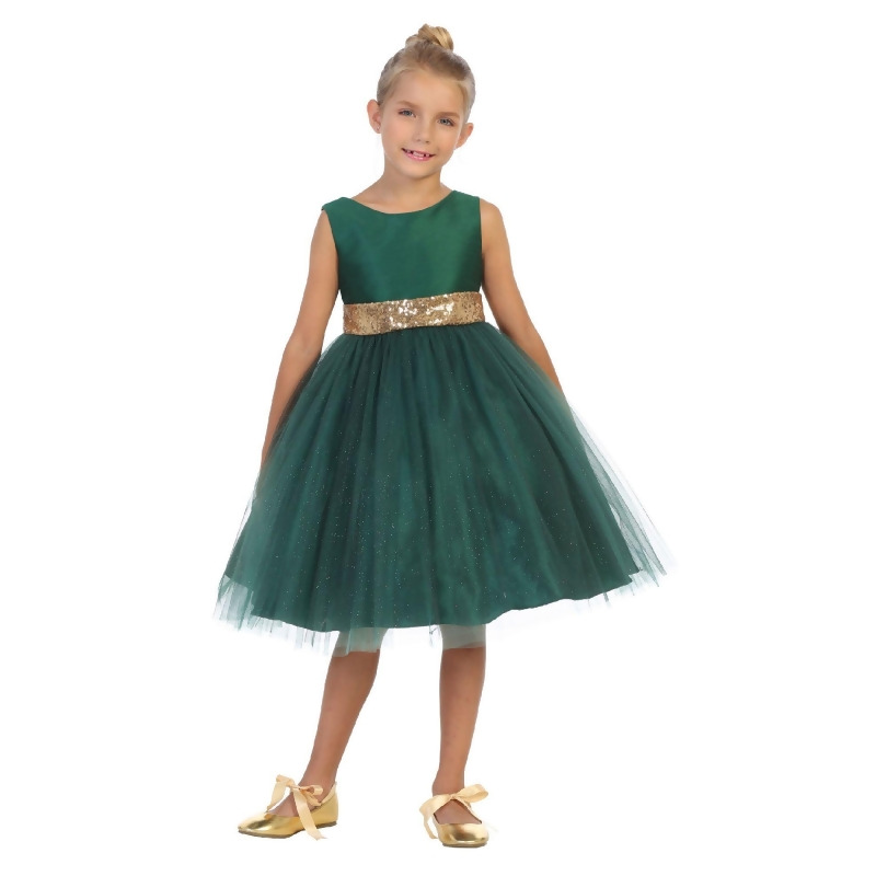 hunter green sequin dress