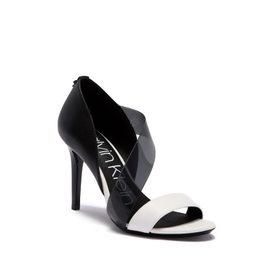 calvin klein black and white heels