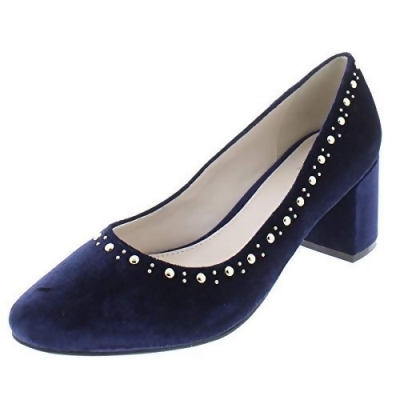 navy heels block