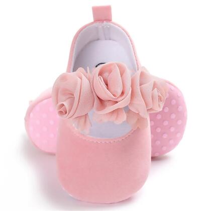 BENHERO Baby Infant Girls Soft Sole Floral Princess Mary Jane Shoes Prewalker Wedding Dress Shoes 