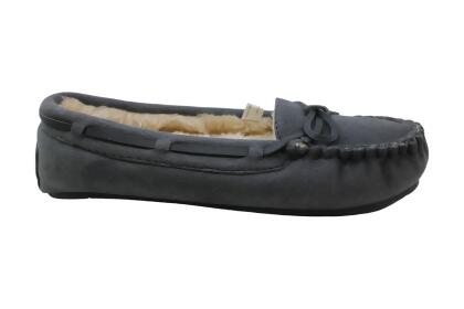 CIOR Fantiny Women’s Slipper Micro Suede Faux Fur Lined Indoor & Outdoor Moccasins Slip On-U118WMT005-gray01-40 
