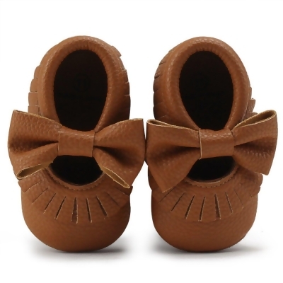 Delebao Infant Toddler Baby Soft Sole Tassel Bowknot Moccasinss Crib Shoes 