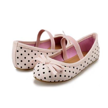 Hawkwell Girls Ballerina Flat Mary Jane Slip on Dress Shoes (Toddler) 
