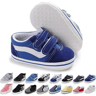 Meckior Infant Baby Boys Girls Canvas Sneakers High Top Lace up Crib Casual Shoes Newborn First Walkers Cribster Shoe 