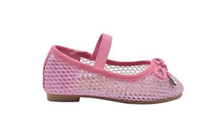 bebe Toddler Girls Ballet Flats Glitter Mesh Slip On Sandals 