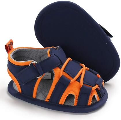 Babelvit Baby Boys Girls 2 Straps Summer Dress Sandals Soft Sole Non-Slip Beach Sandals Infant Newborn First Walker Crib Shoes 