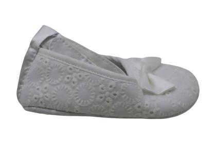 Delebao Baby Girl Infant Satin Mary Jane Baptism Shoes Dance Ballerina Slippers (12-18 Months, White & Socks) 