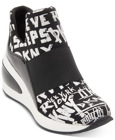 dkny women's borg wedge sneakers