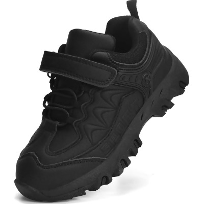 Kids Feetmat Boys Hiking Shoes Waterproof Fabric Low Top Velcro Fashion Sneaker 