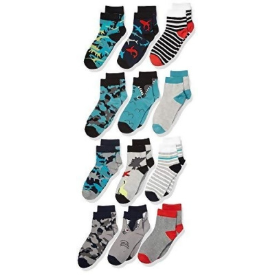 Amazon Brand - Spotted Zebra Boys Crew Socks 