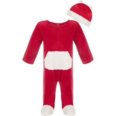 First Impressions Children Baby Neutral Velour Coverall & Hat Set 