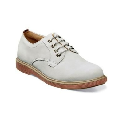 Florsheim Kids' Supacush Jr Plain Toe Oxford Pre/Grade School Shoes (White Suede) - Size 7.0 M 