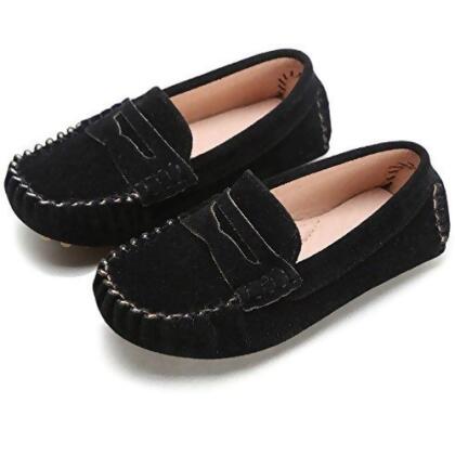 Battle Men Little Kids Penny Loafers Flat Heel Slip On Toddler's Shoes for Boys & Girls Causal Comfortable 