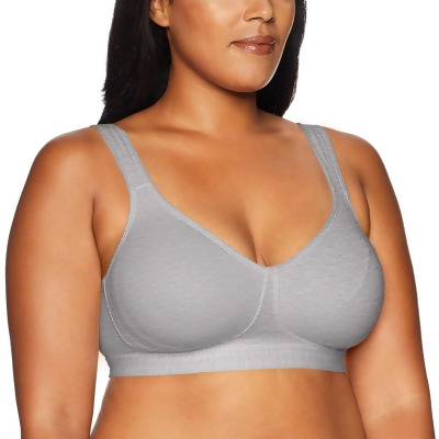 Playtex Women's 18 Hour Lift and Support Cool Comfort Cotton Stretch Bra, Grey Heather Cotton, 38DD 