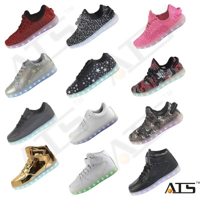 ATS Unisex LED Shoes Breathable Sneakers Light up Shoes for Men, Women, Boys, Girls, Toddlers, Kids, and Adults | 11 Color Modes, Dual USB Charging 