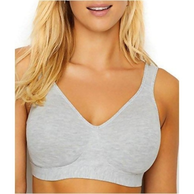 Playtex Women's 18 Hour Lift and Support Cool Comfort Cotton Stretch Bra, Grey Heather Cotton, 36D 