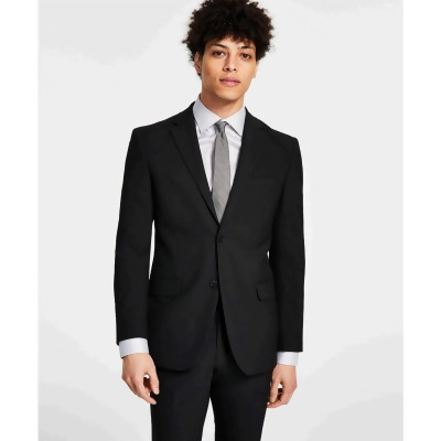 Dkny Mens Modern-Fit Stretch Suit Black 48R 
