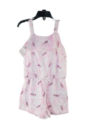 Juicy Couture Little Girl's Logo Knit Romper - Pink Multi - Size 6 