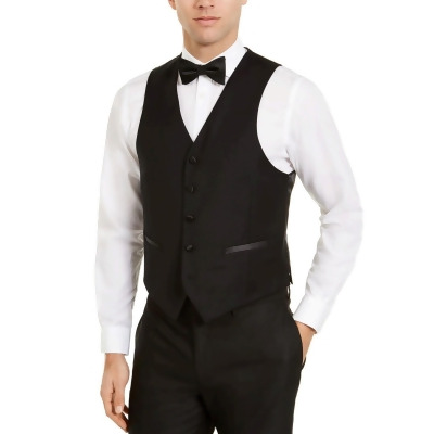 Mens Classic-Fit Black Tuxedo Vest 