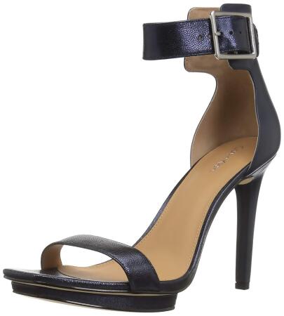 Calvin Klein Womens Vable Leather Open Toe Casual Ankle Strap Sandals - 5.5 M US Womens
