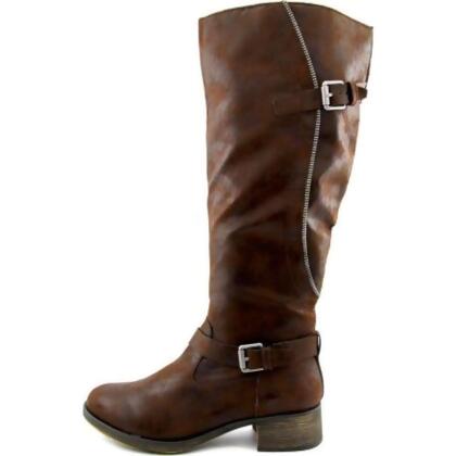 Style Co Gayge Wide calf Women Round Toe Synthetic Brown Knee High Boot - 5 M US Womens