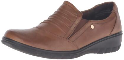 Easy Street Womens Proctor Leather Square Toe Loafers - 10 W US Womens