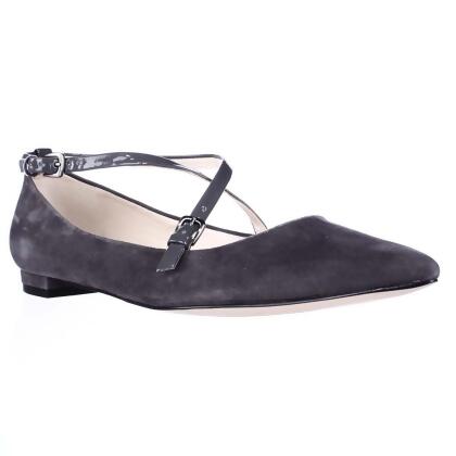Nine West Womens Anastagia Pointed Toe Ankle Strap Mary Jane Flats - 7.5 M US Womens