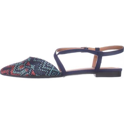 Indigo Rd. Womens Genetic2 Pointed Toe Ankle Strap Slide Flats - 8.5 M US Womens