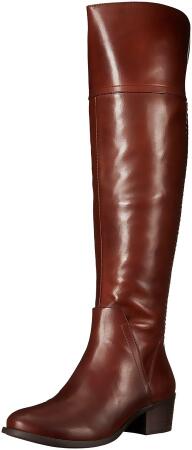 Vince Camuto Womens Bendra Leather Almond Toe Knee High Riding Boots - 6 M US Womens