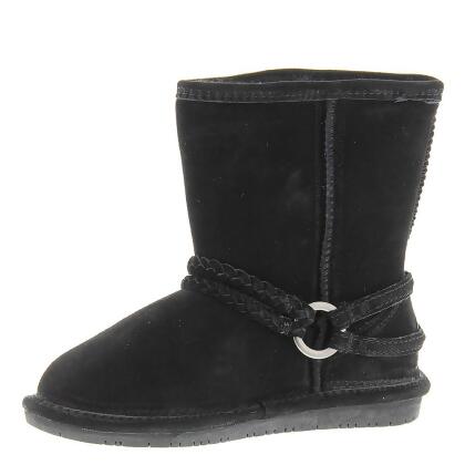 Bearpaw Womens Adele Youth Wool Closed Toe Mid-Calf Cold Weather Boots - 6 M US Youth M US Girls