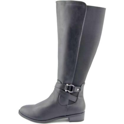 Karen Scott Womens Davina Leather Round Toe Knee High Fashion Boots - 5.5 M US Womens