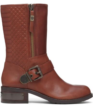 Vince Camuto Womens Whynn Leather Round Toe Mid-Calf Motorcycle Boots - 7 M US Womens