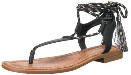 Nine West Womens Gannon Leather Open Toe Casual T-Strap Sandals - 8 M US Womens