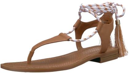 Nine West Womens Gannon Leather Open Toe Casual T-Strap Sandals - 7.5 M US Womens