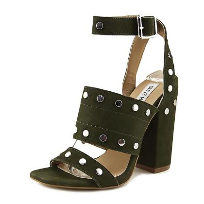 Steve Madden Womens Jansen Leather Open Toe Casual Ankle Strap Sandals - 6 M US Womens