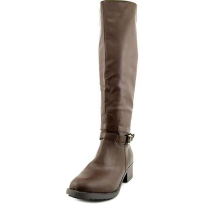 Rampage Womens Imelda Leather Round Toe Knee High Riding Boots - 7 M US Womens