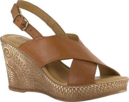 Bella Vita Womens Lea-Italy Leather Open Toe Casual Platform Sandals - 10 W US Womens