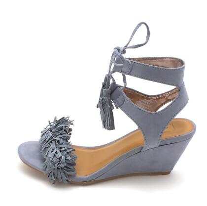 Material Girl Womens Haniya Leather Open Toe Casual Platform Sandals - 7 M US Womens